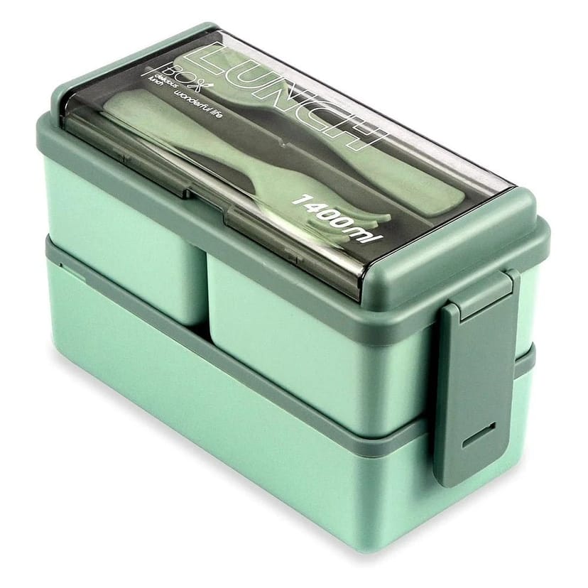1400ml Bento Lunch Box with Cutlery - Image 1